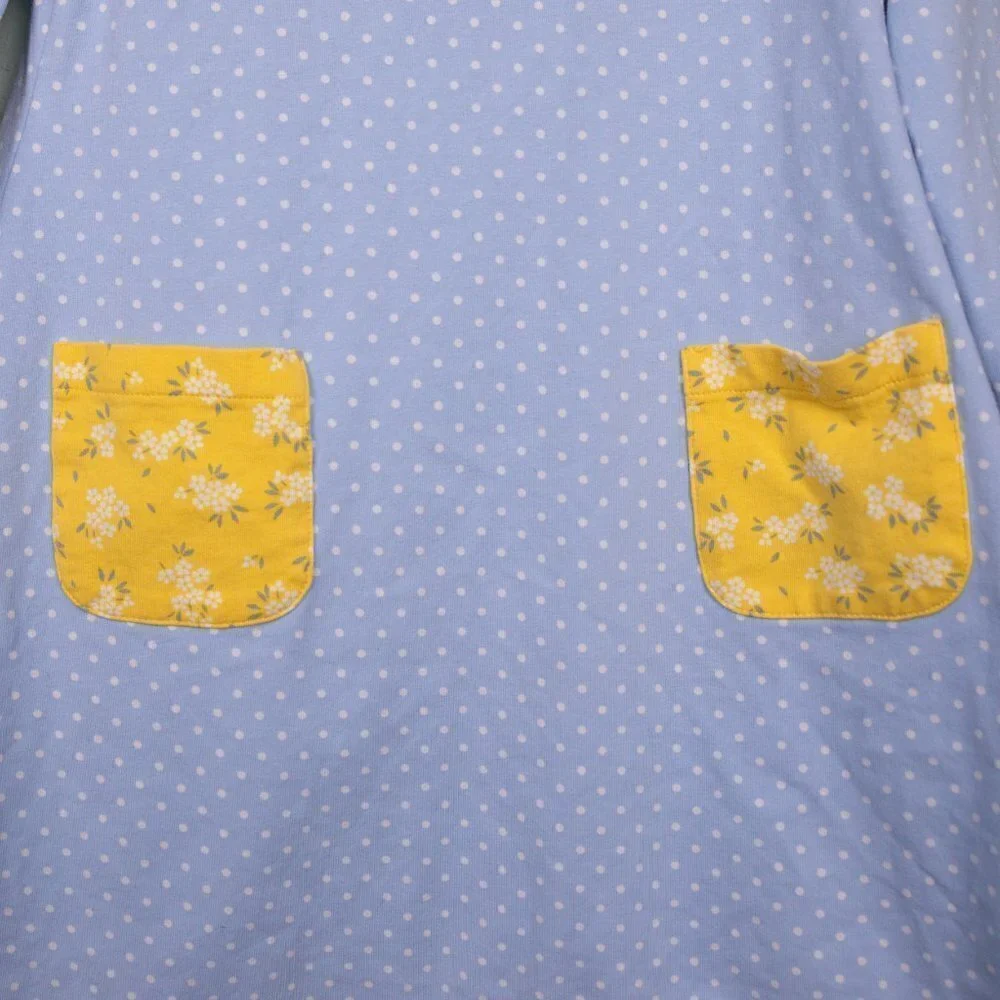 Shrimp & Grits blue polka dot long sleeve dress-7/8